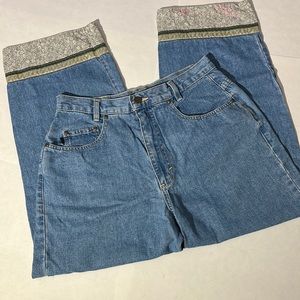 VINTAGE Democracy denim jeans wide leg light wash sz 10 cropped ankle